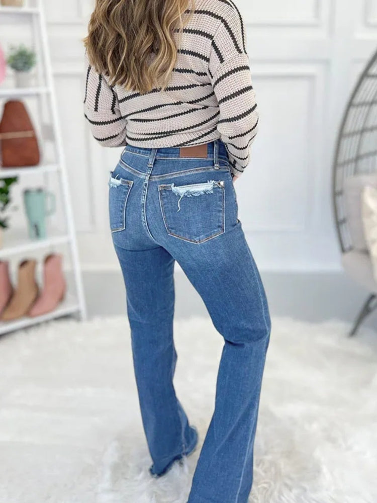 Vintage Raw Hem Skinny Denim