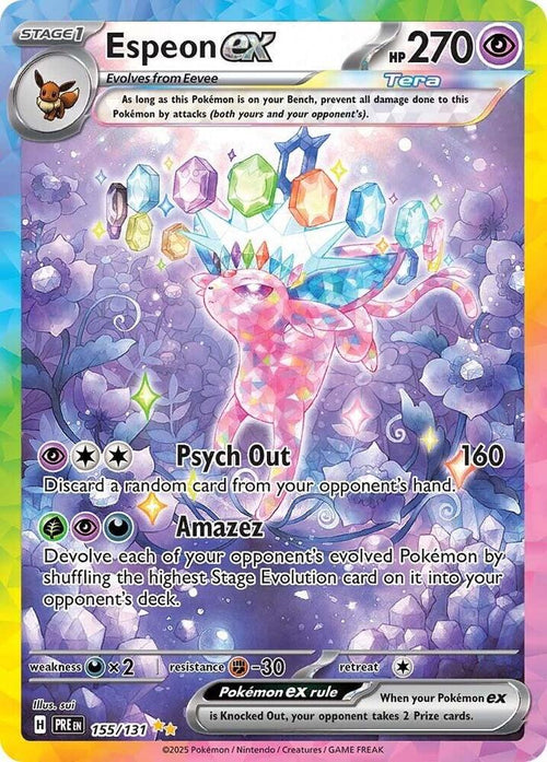 Espeon ex 155/131 Pokemon Card