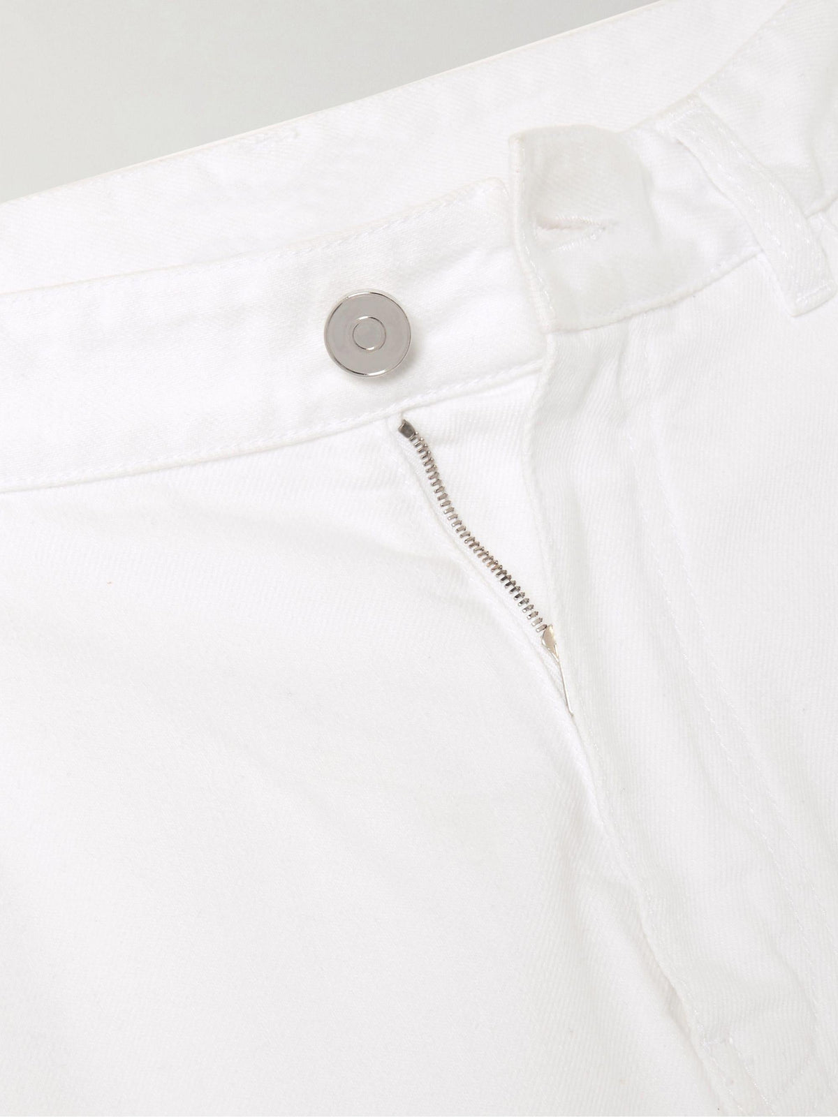 Ruffled Mid-Rise Wide-Leg Jeans