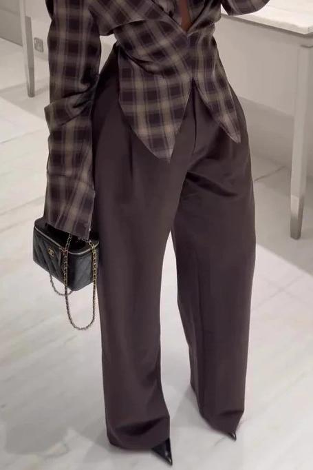 Pleated Pocket Blazer Pants